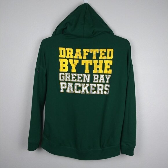 PINK VICTORIA'S SECRET PACKERS green full zip hoodie sweatshirts size S - Picture 2 of 11